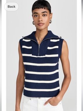 English Factory Striped Sleeveless Sweater